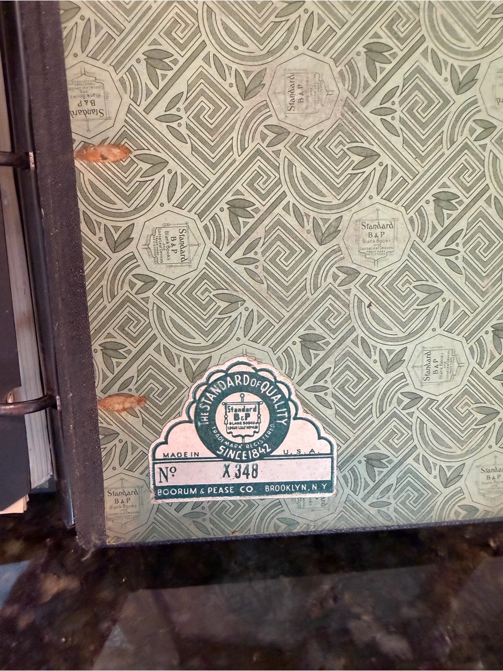 VTG Boorum & Pease 3 Ring Refillable Notebook Binder. W Paper inserts. USA. X348 - Picture 4 of 10